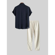 WW Linen Outfit Set - Lässige - Florenz bei Nacht