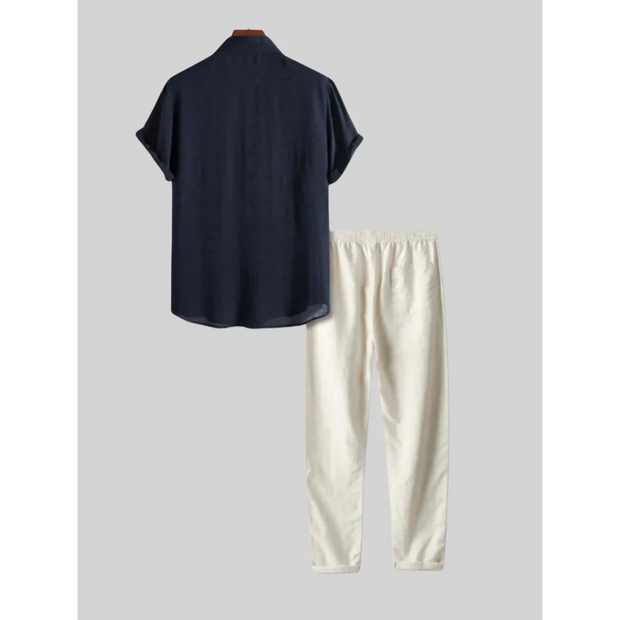 WW Linen Outfit Set - Lässige - Florenz bei Nacht