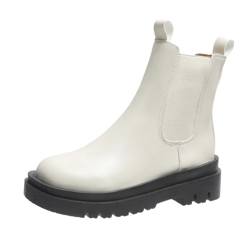 W&W Mode | Damen Chelsea Boots mit Elastischen Seiten und Zugschlaufen
