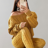 WW - Strick-Schulter-Hosen-Set