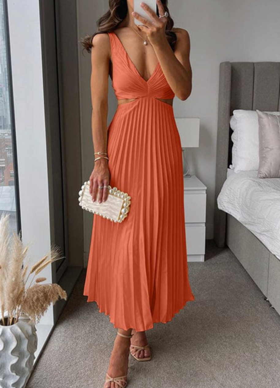 WW | Rücken Offen Abendkleid für Damen Maxi