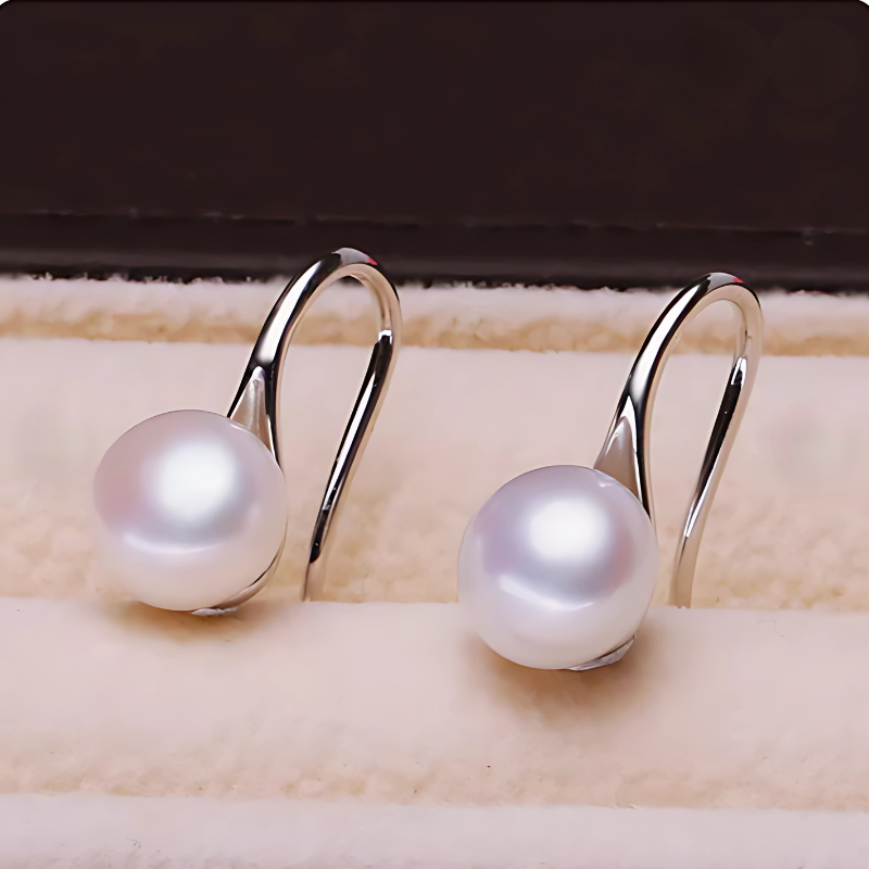 Tropfenohrringe mit Perle aus Sterlingsilber