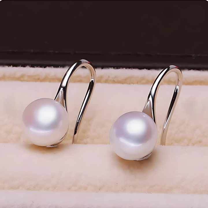 Tropfenohrringe mit Perle aus Sterlingsilber