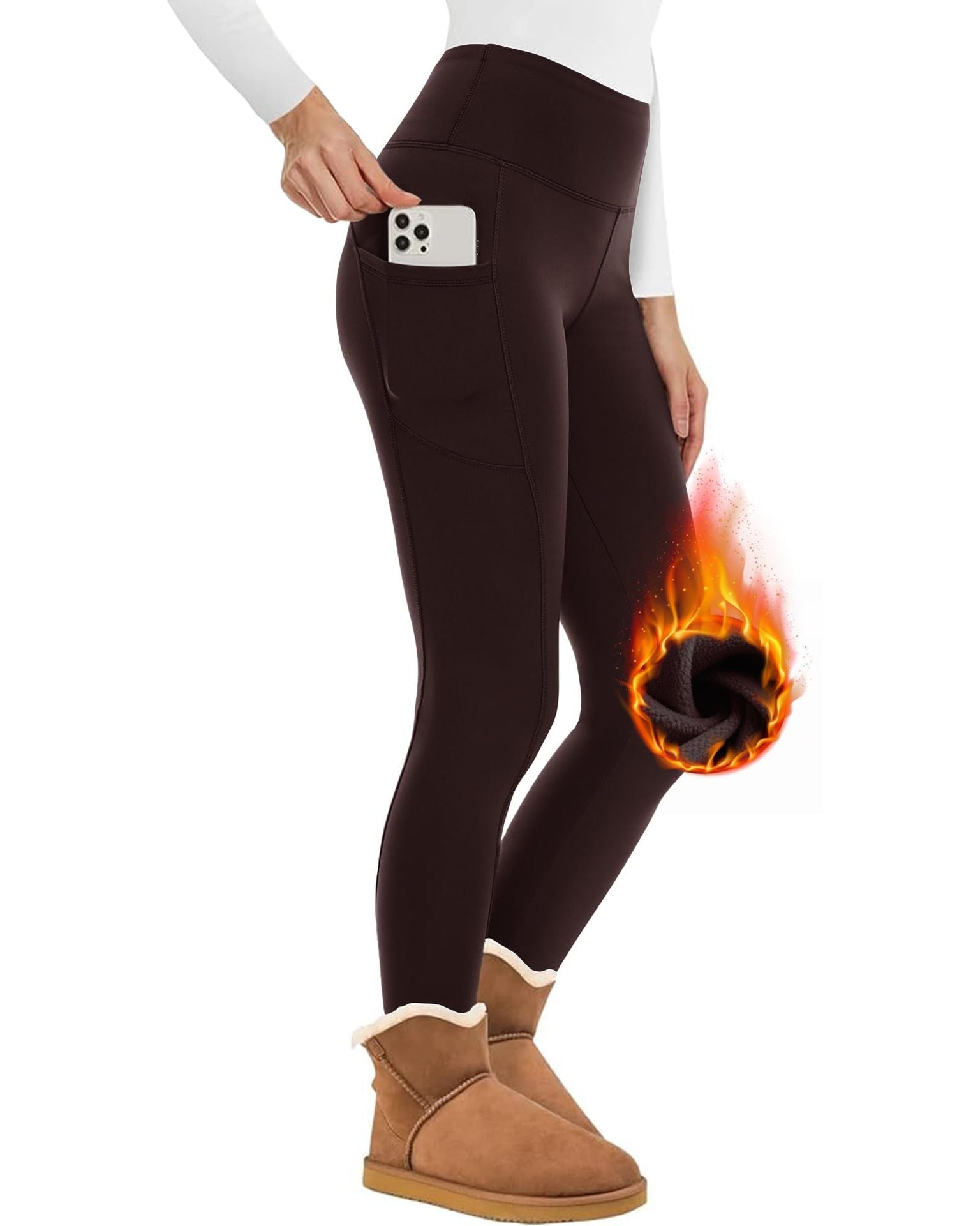 WW | Wunderschöne Enganliegende Fleece Wollleggings