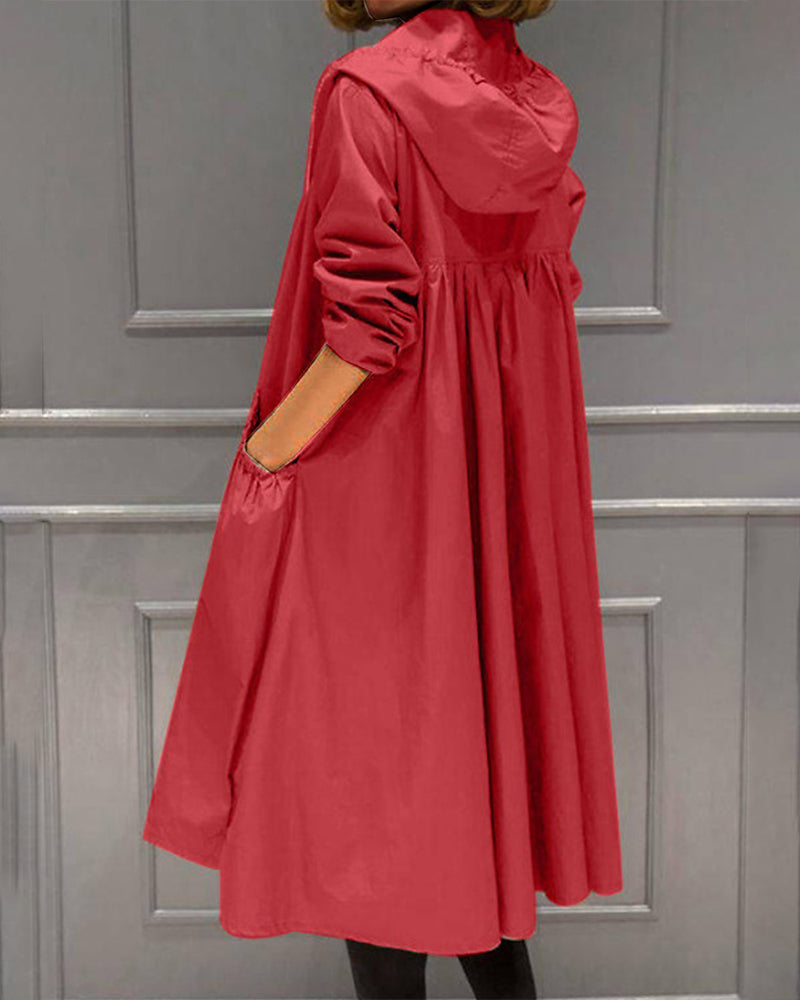WW | Wasserdichter Langer Trenchcoat Mit