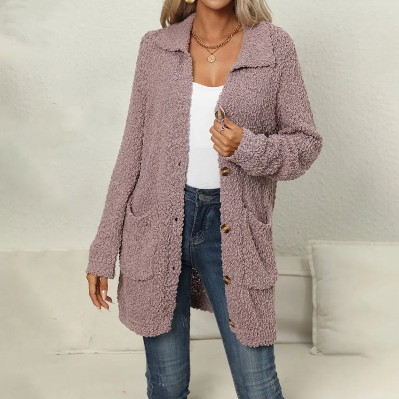 W&W Mode | Lässiger Einfarbiger Cardigan
