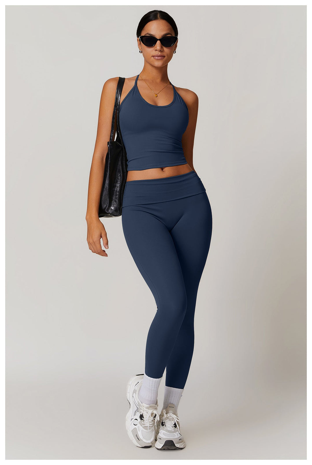 W&W Mode | Trendige Fitness Schnell-Trocknend Yoga-Hose mit Falten