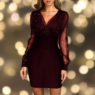 WW Dress | Schicker party-Kleid mit Pailletten für Damen