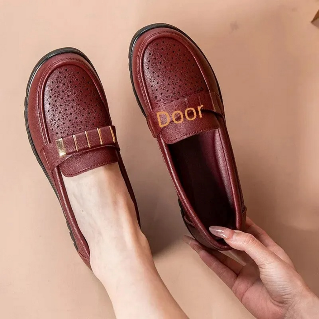 WW | Slipper on Business Formelle Stil Leder Damen Slipper
