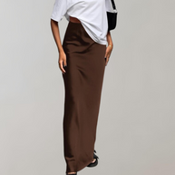 WW - Elegante Satin Schwarz Trompete