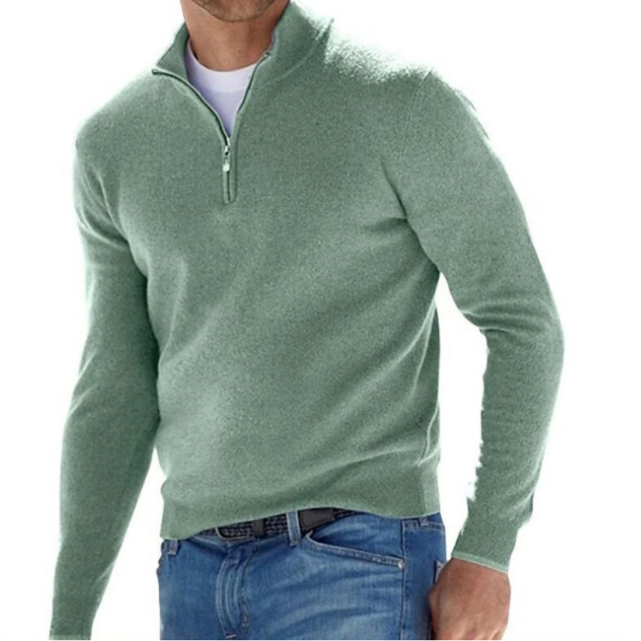 WW | Warmes Herrenpullover Reißverschluss