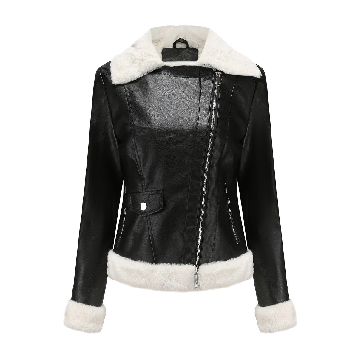 WW | Winterlederjacke mit Fleece-Futter