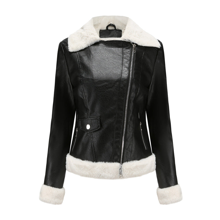 WW | Winterlederjacke mit Fleece-Futter