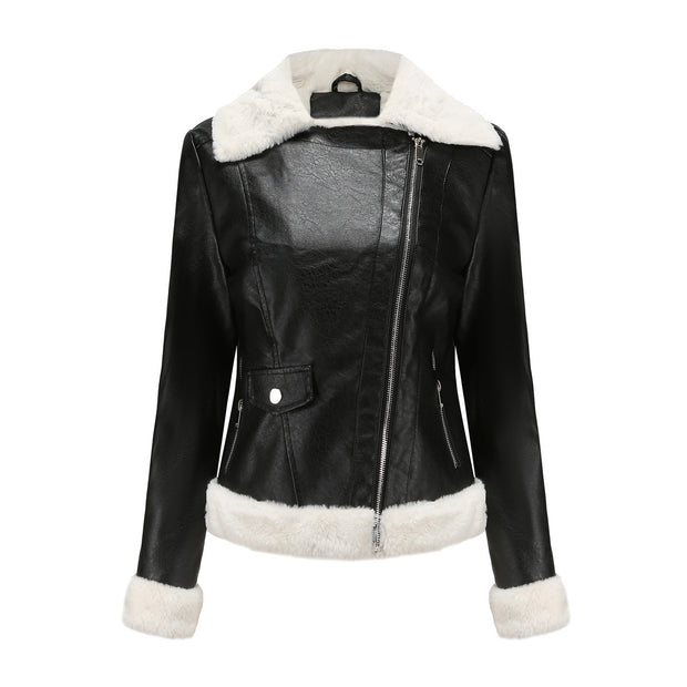 WW | Winterlederjacke mit Fleece-Futter