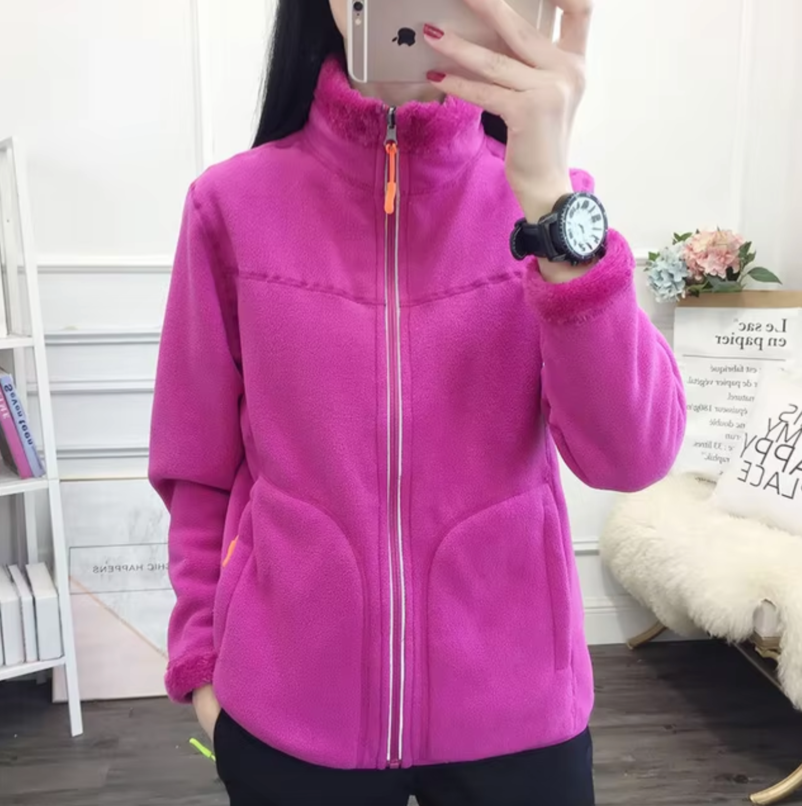 WW | Doppelseitige Fleecejacke