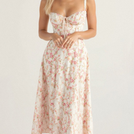 WW | Blumen Kleid für Frauen Midi