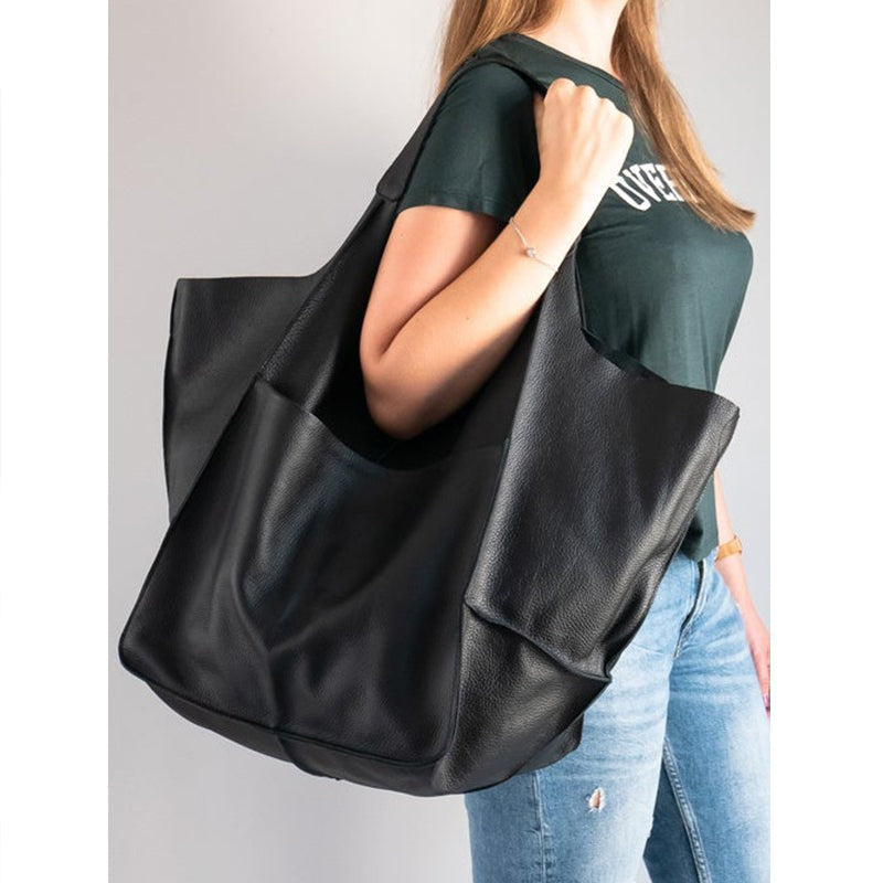 W&W Mode | Überdimensionale Leder Schultertasche für Damen