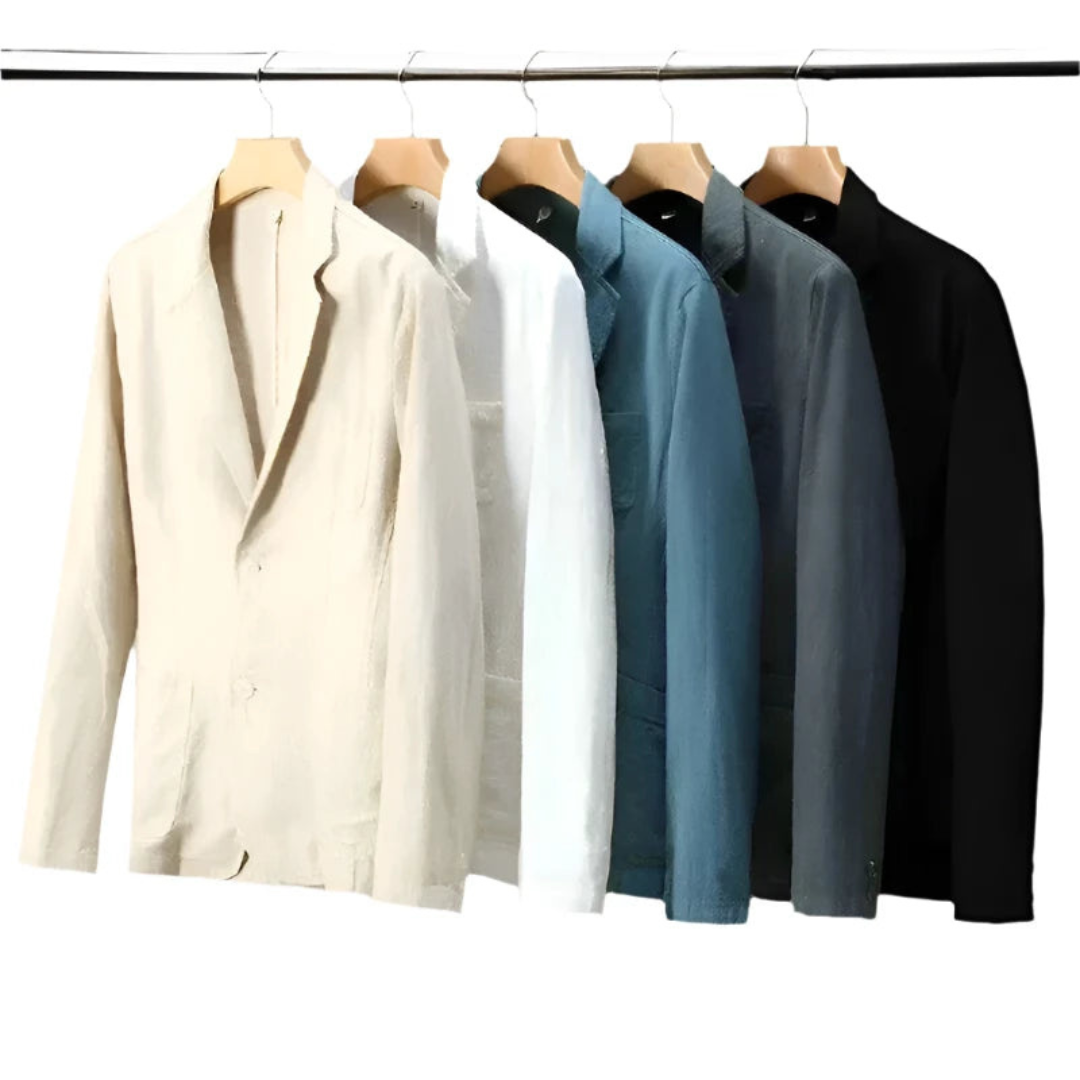 WW | Herren Eleganter Italienischer Leinenblazer Charmante Jacke Für Männer