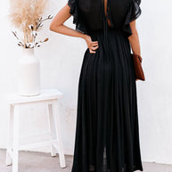 WW | Stil Maxi Kleid mit Flatterärmeln für Frauen