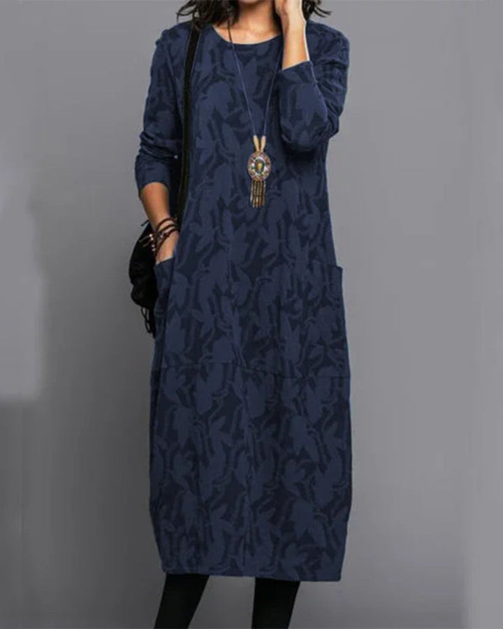 Damenkleid mit langen Ärmeln und Vintage-Design