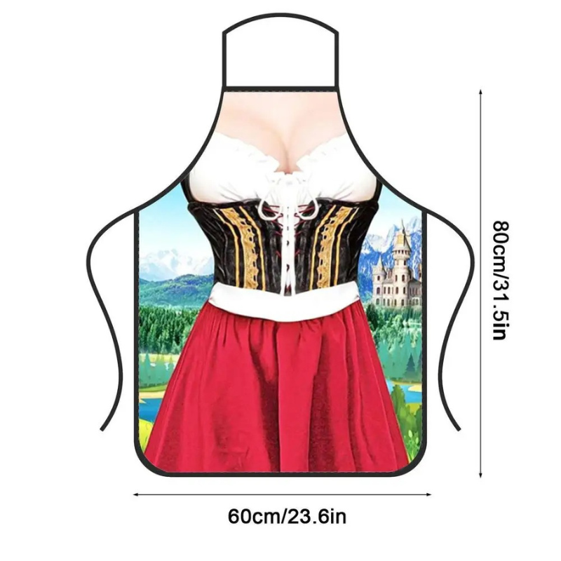 WW | Damen Schürze mit Traditionellem Druck