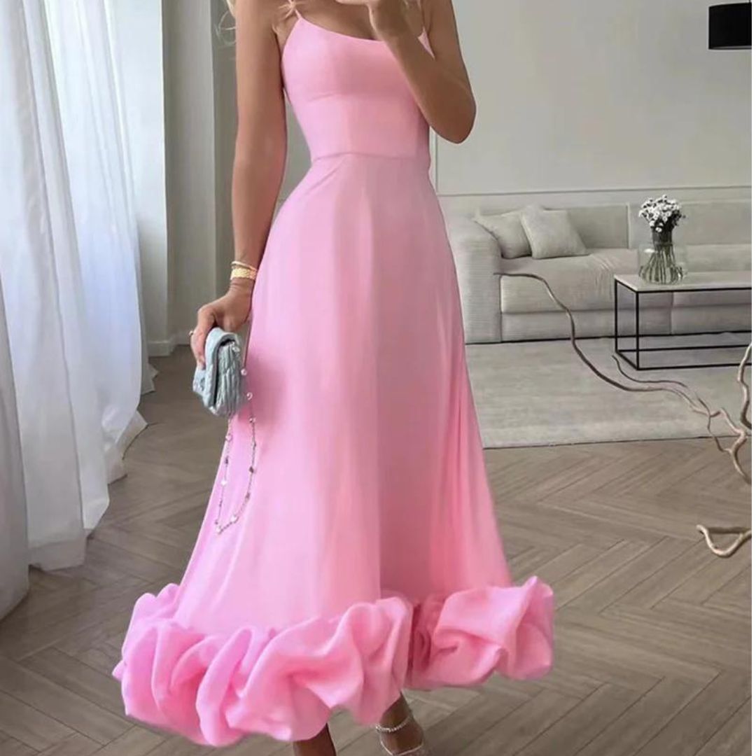 WW | Volant-Bustier-Midikleid