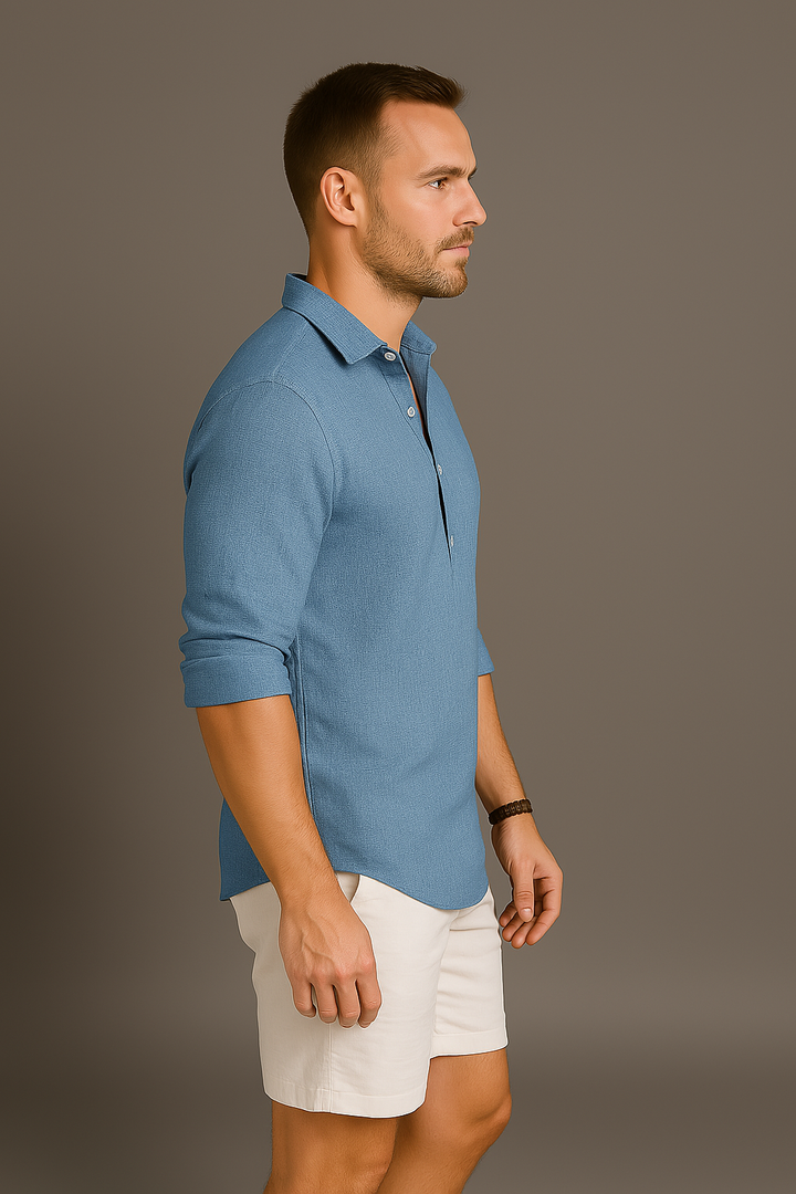 W&W Mode | Leinen Herrenpolo