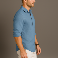 WW | Leinen Herrenpolo