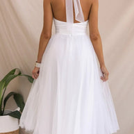 WW | Halter Tüll Midi Kleid