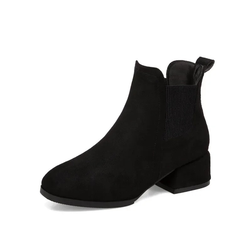 WW | Elegante Einstieg Ankleboots mit Blockabsatz Damen Ankleboots