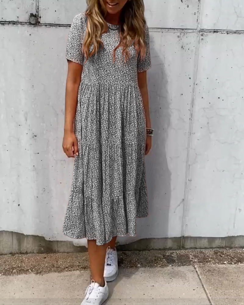 WW | Kurzarmkleid mit Blumenmuster