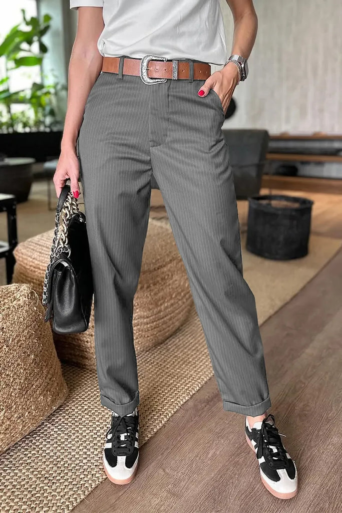 WW | Elegante gestreifte Anzughose