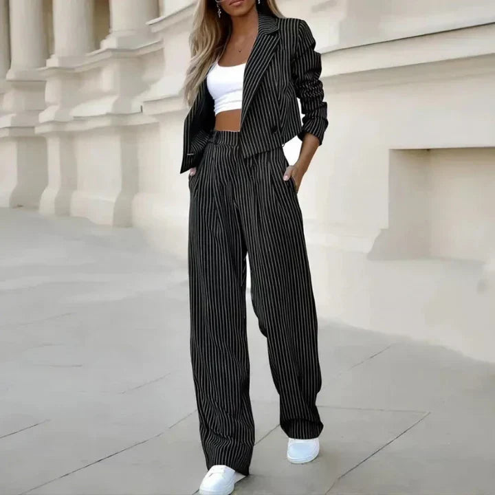 W&W Mode | 2 Teiliges Blazeranzug Und Weite Hose Für Damen