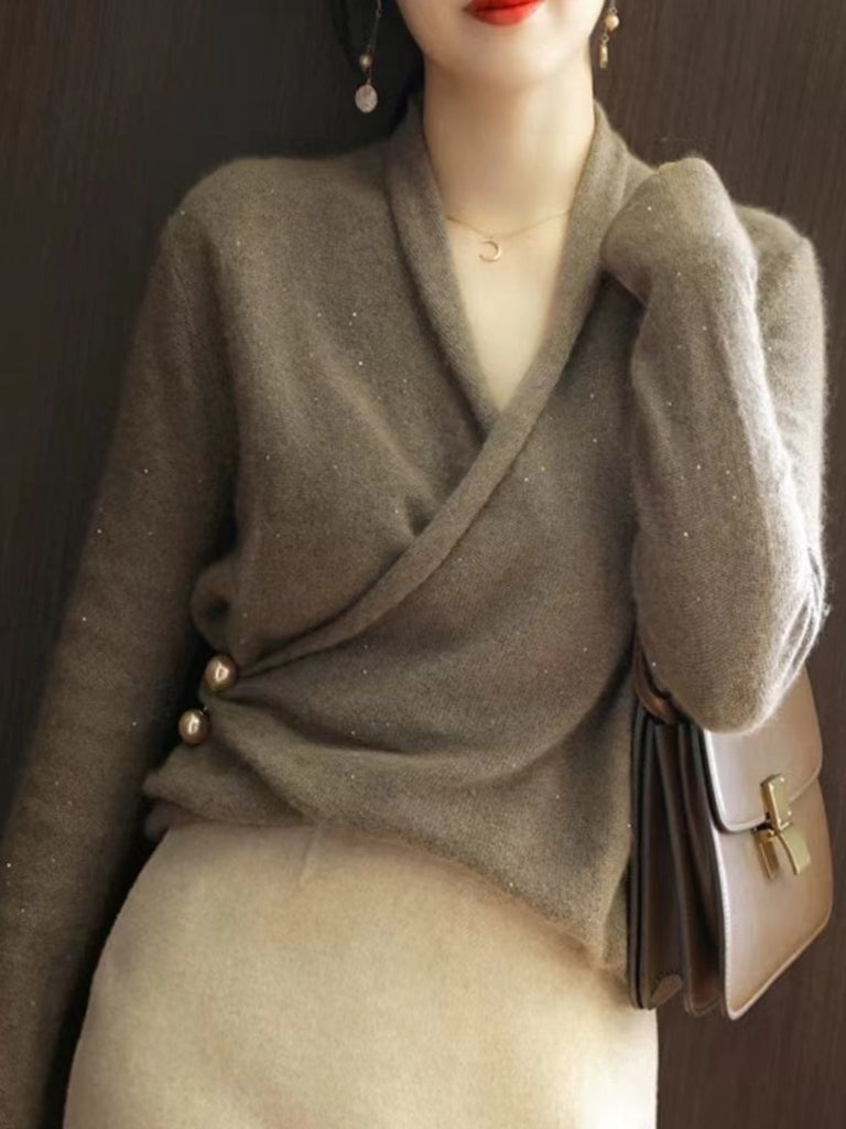 WW | Crossover V-Ausschnitt Pullover