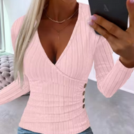 WW | Eleganter, Figurtilpasset Strickjacke Mit V-Ausschnitt