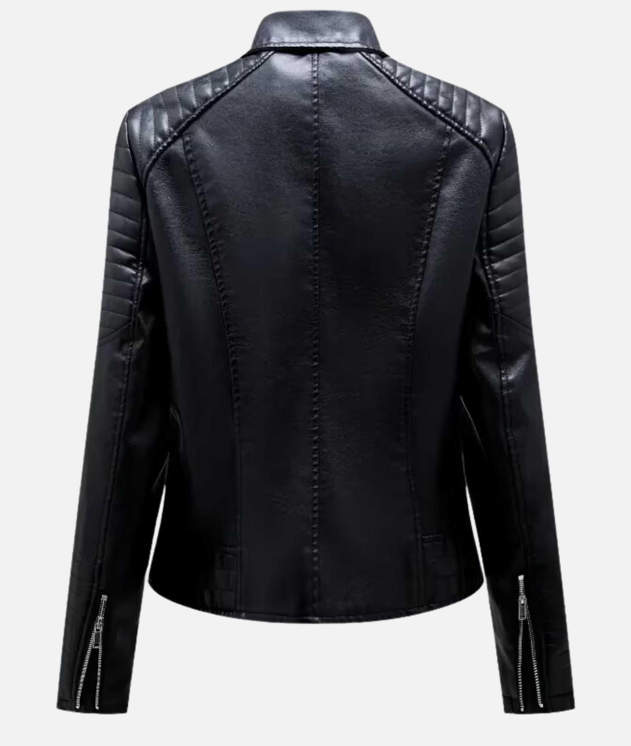 WW | Damen Lederjacke ohne Kapuze - Stilvolle Bikerjacke