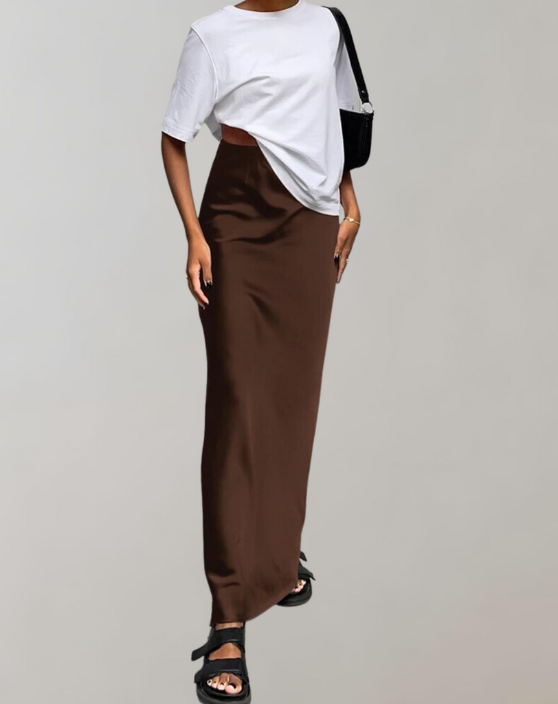 WW | Elegante Satin Schwarz Trompete