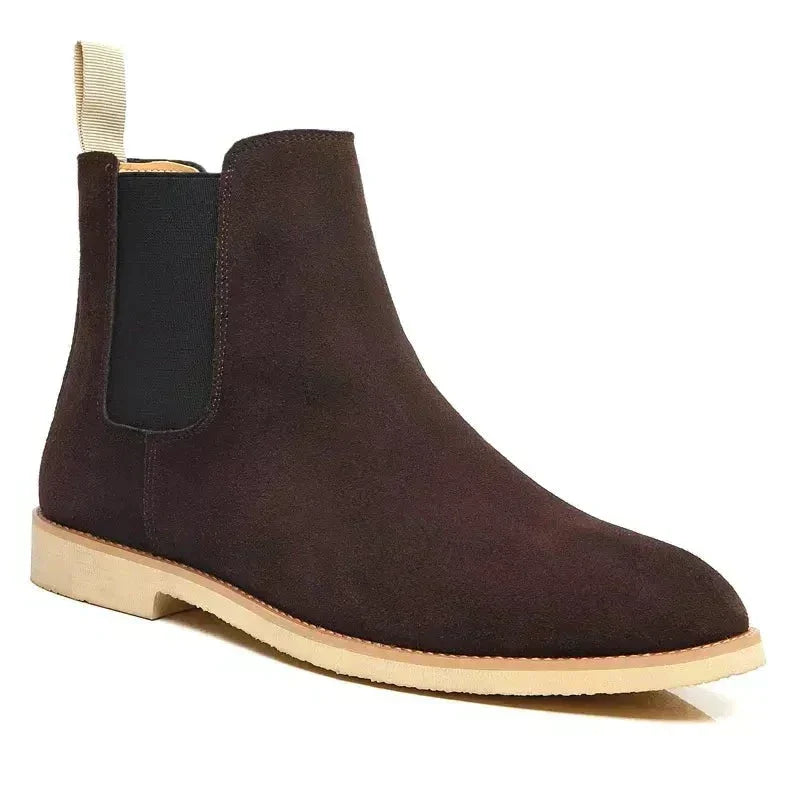 W&W Mode | Luxe Kalb Wildleder Chelsea Boots Mit Leder Innensohle