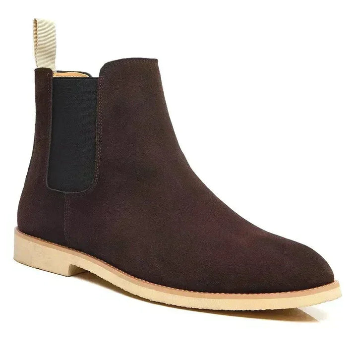 W&W Mode | Luxe Kalb Wildleder Chelsea Boots Mit Leder Innensohle