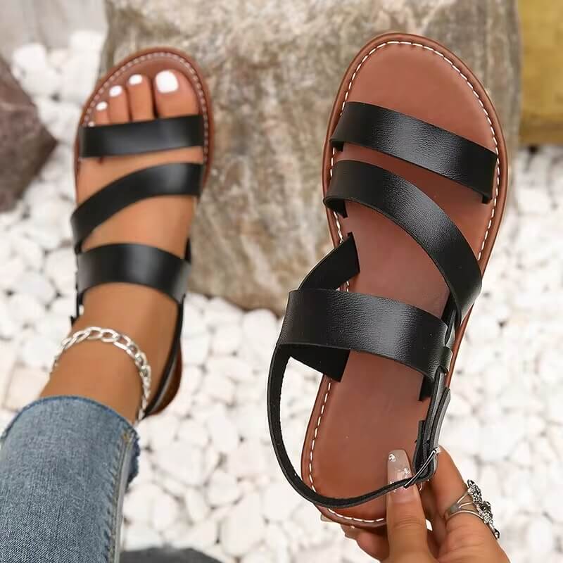 W&W Mode | Bequeme Sommer Sandale Mit Knöchelriemen Für Frauen