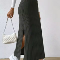 WW | Langer Strickrock mit Hoher Taille