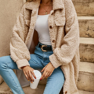 WW | Teddyjacke - bequeme lange Damenjacke
