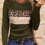 WW | Langarm-T-Shirt mit Leopardenmuster