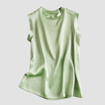 WW | Ärmelloses Seidensatin Top Design