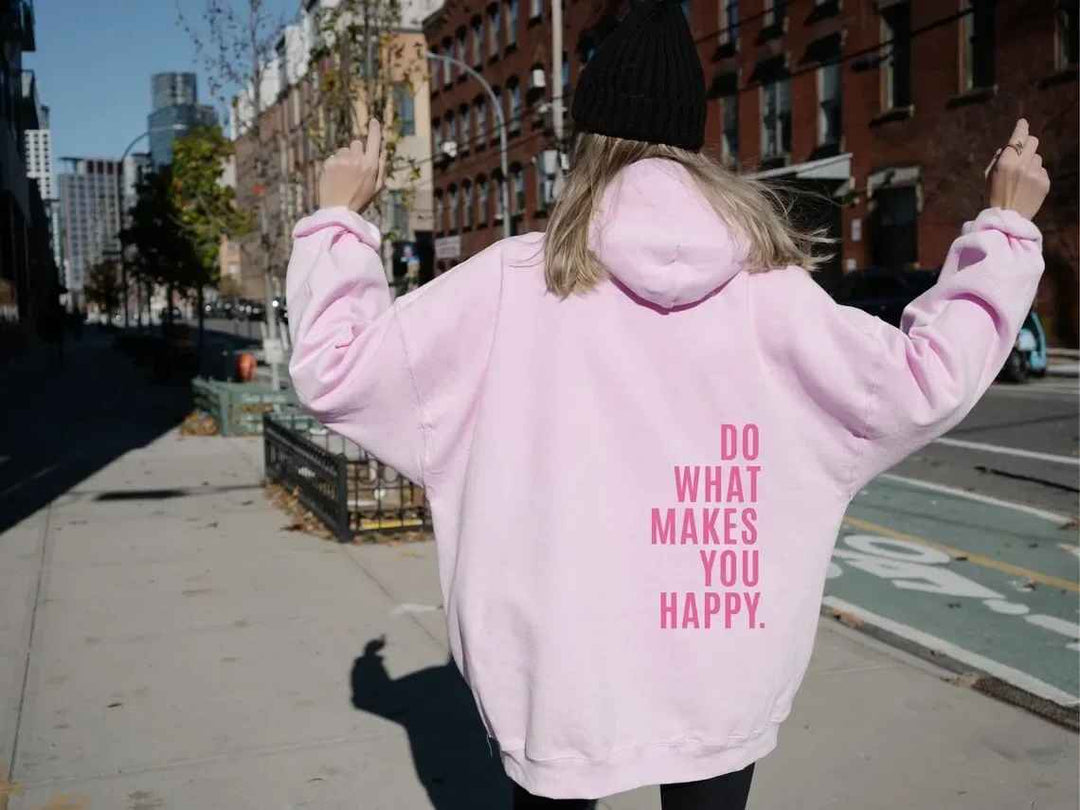 W&W Mode - Damen Hoodie - Lässiger Streetstyle mit Schriftzug