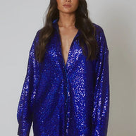 WW - Extragroßes Glitzerhemd für Damen