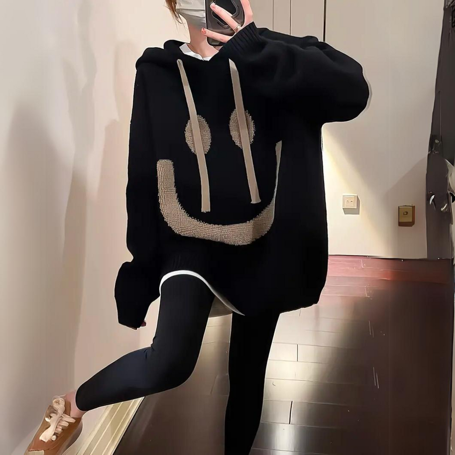 WW | Hoodie Mit Smiley-Print Für Frauen