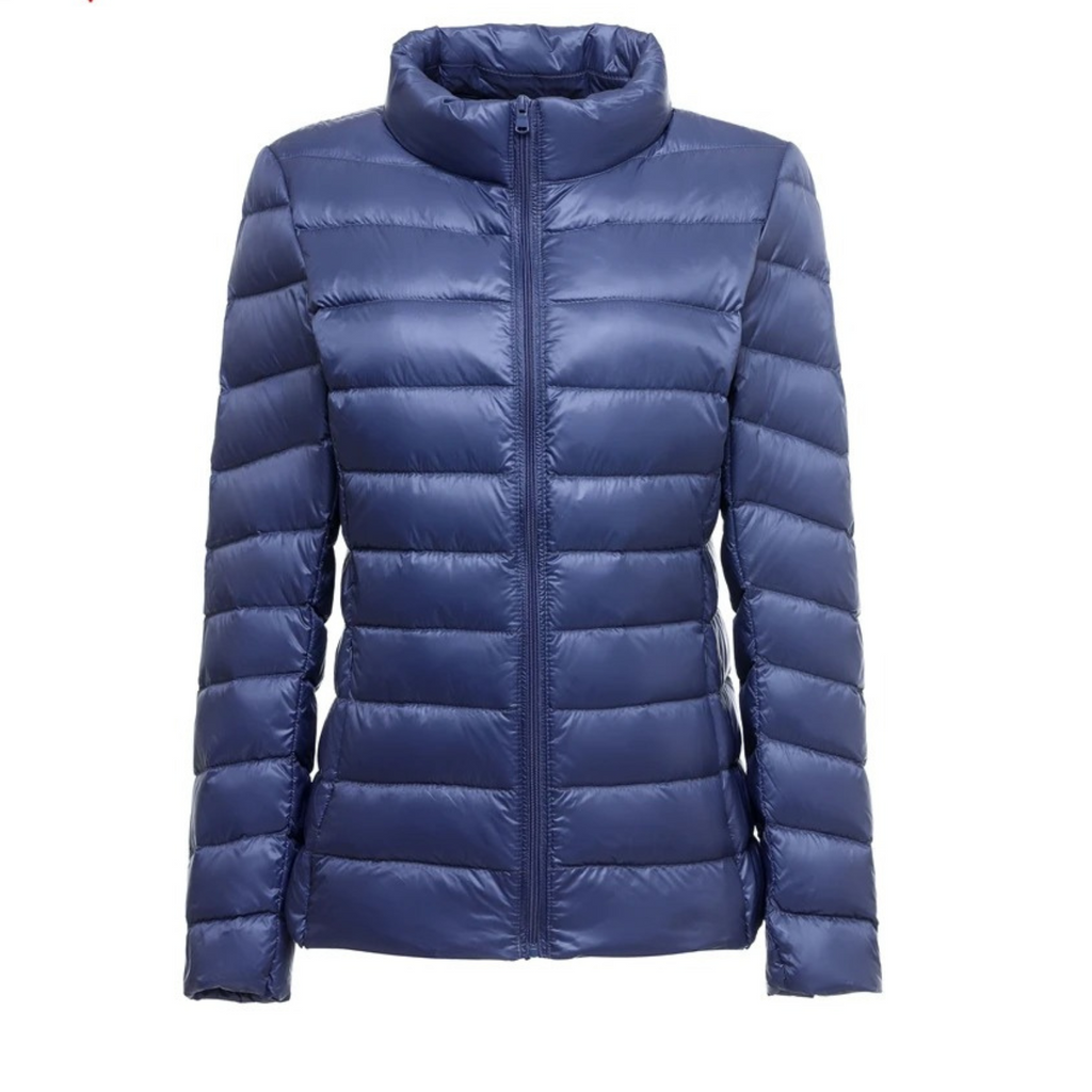 WW | Weiße Leichte Schlanke Bequeme Gepolsterte Jacke