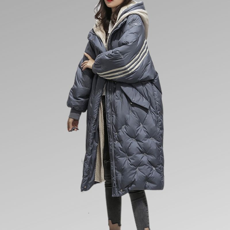 W&W Mode | Langer Mantel für Damen, warm und stilvoll
