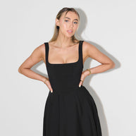 WW | Midikleid mit quadratischer Ausschnitt